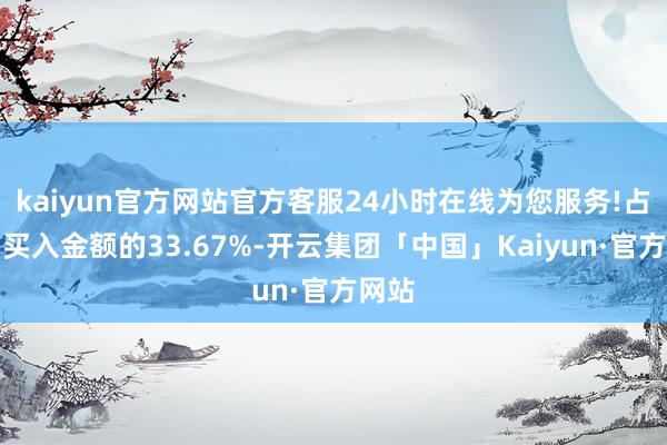 kaiyun官方网站官方客服24小时在线为您服务!占当日买入金额的33.67%-开云集团「中国」Kaiyun·官方网站