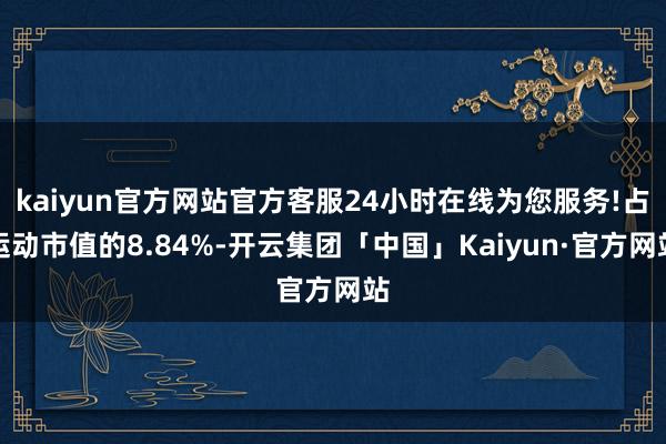 kaiyun官方网站官方客服24小时在线为您服务!占运动市值的8.84%-开云集团「中国」Kaiyun·官方网站